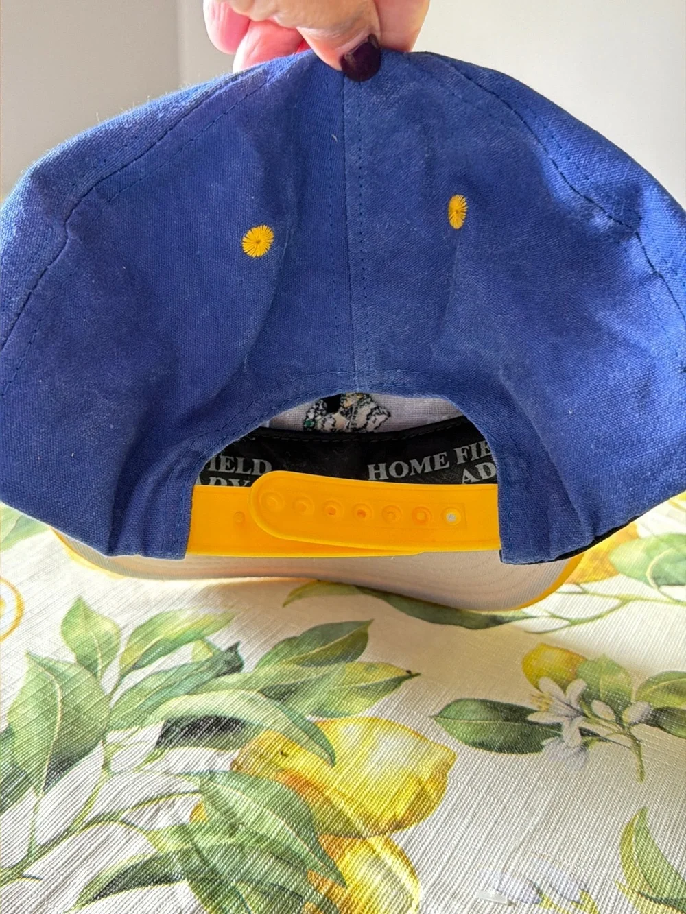 Vintage 90s Fighting Irish Blue and Yellow Baseball Cap